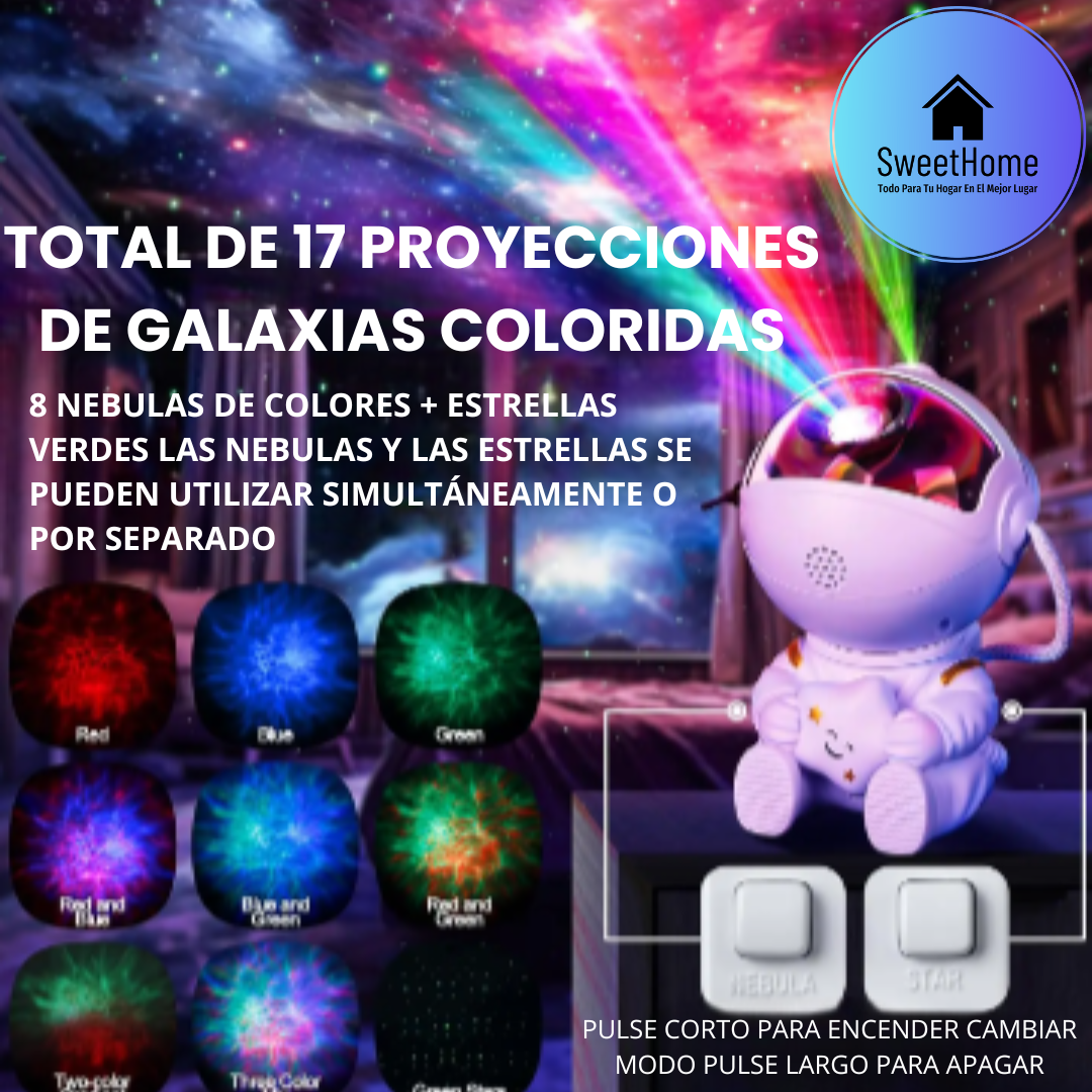 Conjunto Sueño Galáctico™ Astronauta Proyector+Cobija Lumino